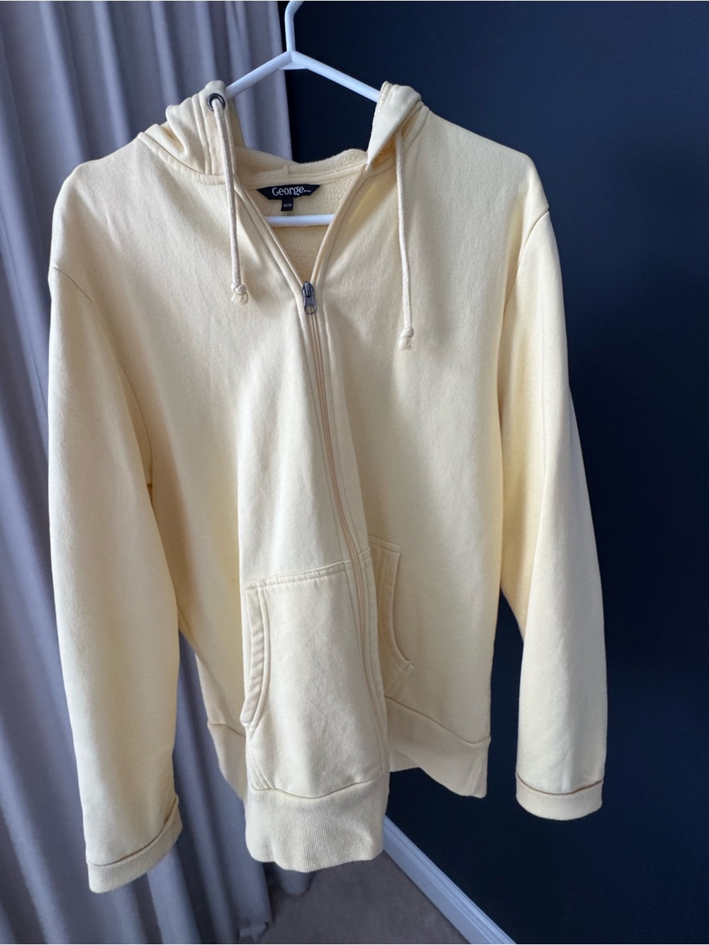 George Pale Yellow Full-Zip Hoodie
